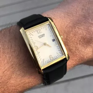 BEAUTIFUL Neo Art Deco Citizen Men’s Tank Watch - Picture 1 of 15