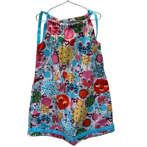 Hanna Andersson Dress Girls Size 130 US 8 Adjustable tie Closure Colorful Cotton - Picture 1 of 15