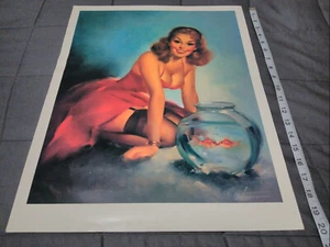 Edward Runci (M. Stevens) 20" Pinup Print - A Perfect Pair - Good Condition - Picture 1 of 1