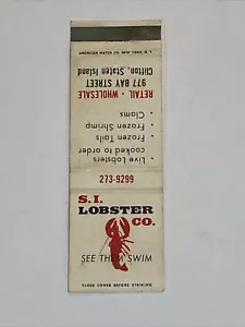 DE COLECCIÓN CUBIERTA MATCHBOOK Clifton, Staten Island, New York Lobster Co Restaurante - Imagen 1 de 2