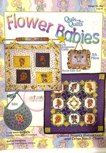 Flower Babies Quilting Project w Cross Stitch Charts Vermillion 2002 - Picture 1 of 3