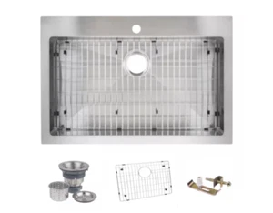 NEW Miseno MNO3322SRTM #C120 33" Top-Mount-Undermount Single Basin Stainless Ste - Picture 1 of 1