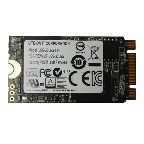 Lite-On LSS-32L6G-HP 32GB NGFF M.2 2242 SSD HDD MLC For HP 729664-001/002 - Image 1 of 2