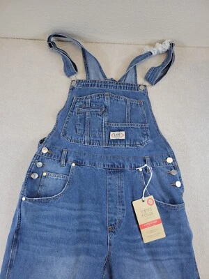 Lana Roux 90s Retro Revolt Style Utility Denim Multi Pocket Jean Overalls L - Image 1 of 4