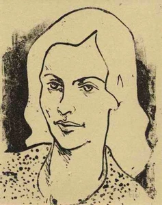 KAREN - Heinz FLEISCHER - 1954 - handsignierte OrigLitho (PECHSTEIN-PREIS) - Picture 1 of 1