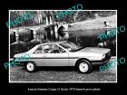 OLD LARGE HISTORIC PHOTO OF 1976 LANCIA GAMMA COUPE LAUNCH PRESS PHOTO 1