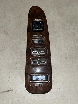 F8VB-14A564-A 1998-2002 Lincoln Town Car  Master Window Switch Wood Grain - Image 1 of 4
