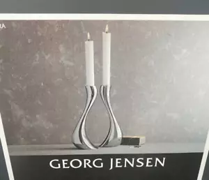 Georg Jensen Cobra 2pc Floor Candle Holder 40cm  - BRAND NEW - Picture 1 of 1
