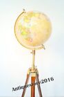 Nautical Reenactment World Globe With Wooden Tripod Stand Globe Decor Gift Item