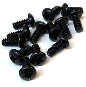 (100) 6-32 X 1/4 Phillips Pan Macchina Rotonda Vite Ossido Nero 632 X 1/4" NERO - Foto 1 di 2