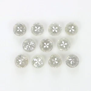 Diamante redondo suelto natural corte rosa 1,43 quilates 2,90 mm color gris diamante LQ3215 - Imagen 1 de 8