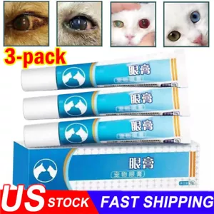 3x Pet Cat Dog Eye Ointment Pet Eye Ointment Corneal Inflammation Eye Ointment - Picture 1 of 18