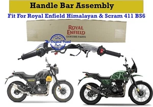 Royal Enfield "Black Complete Handlebar Assembly Fit For Himalayan & Scram 411 " - Picture 1 of 11
