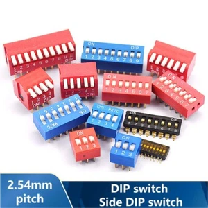 2.54mm pitch DIP/SMD Toggle Switch PCB Toggle Snap Switches 2/3/4/5/6/8/9/10 Pin - Picture 1 of 29