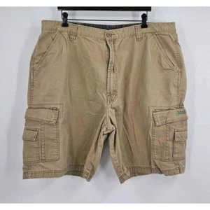Wrangler Mens Tan Cargo Denim Shorts Multi Pocket Sz 42 - Picture 1 of 3