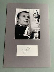 ROD STEIGER (†2002)  "Oscar 1968"  signed Passepartout 20x30 Autogramm - Picture 1 of 2