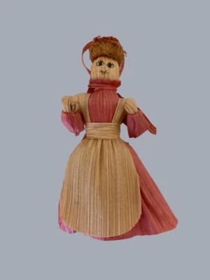 Muñeca vintage mini cornhusk pionera hecha a mano solo 2,75" de alto Foto 1 de 4