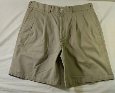 Pantalones Cortos de Golf Chino Para Hombre PING ⛳ Algodón Poliéster Caqui Marrón Plisado Frontal 36 COMO NUEVOS Foto 1 de 4