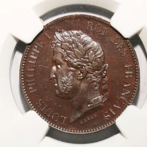 1840 Essai France 5 Centimes MS 63 BN Bronze Coin - Picture 1 of 2