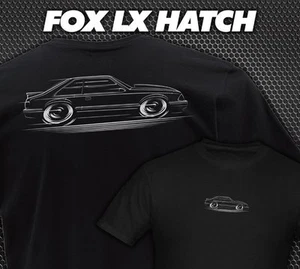 Fox Body LX Hatch Mustang T-Shirt Ford 1987 1988 1989 1990 1991 1992 1993 - Picture 1 of 24