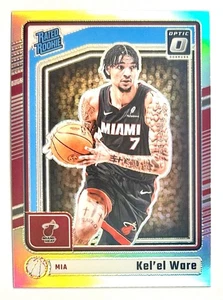 2024-25 Optic Kel'el Ware Silver Holo Prizm Refractor Rookie SP RC #280 Heat NBA - Picture 1 of 12