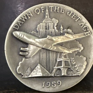 Dawn of the Jet Age 1959 Longines Symphonette Vintage Coins .925 1 oz - Picture 1 of 5