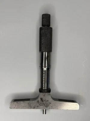 LUFKIN No. 513 DEPTH MICROMETER 0- 2"  MADE IN U.S.A - Image 1 of 4