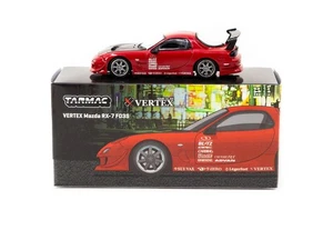 1:64 Mazda RX-7 FD3S VERTEX -- Red w/Black Bonnet -- Tarmac Works - Foto 1 di 3