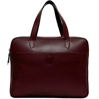 Bolso de negocios Cartier Burdeos Must Leather usado. Bolsa de documentos tamaño A4 con Foto 1 de 4