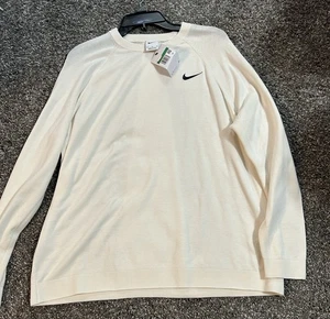 Suéter Nike Golf Para Mujer DR5338-110 Tour Tejido XL Manga Larga Lt Crema (G6) - Imagen 1 de 5