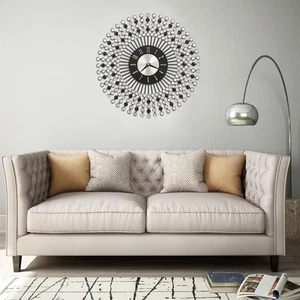 Modern Design Wand Uhr für Wohnzimmer Schlafzimmer Deko Groß 3D Metall Wanduhr - Bild 1 von 14