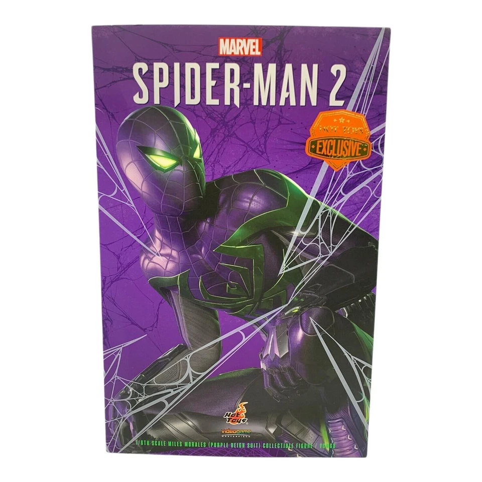 Hot Toys 1/6 Miles Morales Spider-Man Purple Dominion Suit VGM68 Top Mint JAPAN - Image 1 of 4