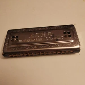 Vintage M. HOHNER Germany Echo Harp Harmonica w/Box Glockenreine Stimmung - Picture 1 of 6