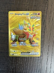 Pokemon TCG Gouging Fire EX 214/162 Hyper Rare NM New Gold SV05 Temporal Forces - Picture 1 of 3