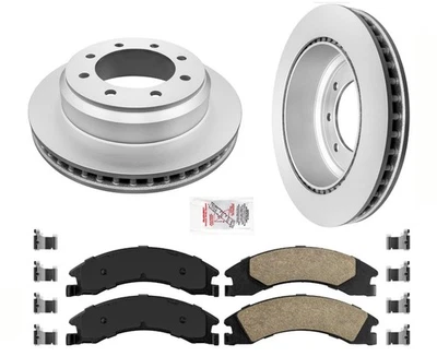 Rear Ceramic Brakes & Coated Rotors FOR FORD E150 E250 E350 SUPER DUTY 2008-2021 - Image 1 of 4