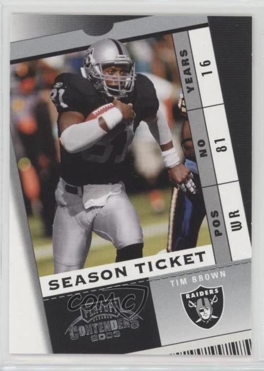 2003 Playoff Contenders Tim Brown #48 HOF - Image 1 of 2