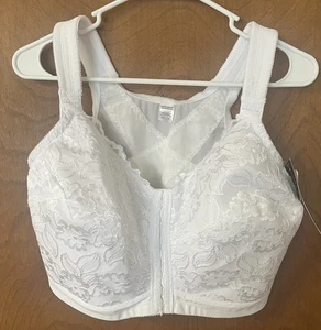Ashley Stewart 44DDD Posture Support Soft Cup Bra White Lace - Picture 1 of 3