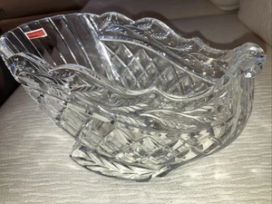 Waterford Crystal Marquis Holiday Sleigh Bowl, Centerpiece, Signed - Picture 1 of 7