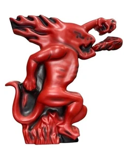 Fireball Whiskey Dragon Promo Bar Display Blow Mold W/Wooden Base Rare 33” Tall - Picture 1 of 3