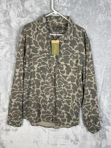 Sobrecamisa polar Marsh Wear Fireside abotonada para hombre grande verde camuflada nueva con etiquetas $99 - Imagen 1 de 4