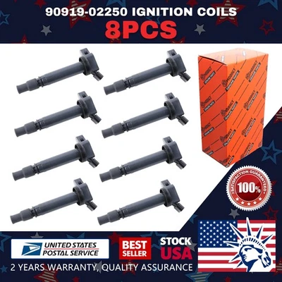 Bobinas de encendido 8 piezas 90919-02250 para Lexus IS350 GS350 IS250 RX350 Toyota UF507 Foto 1 de 4