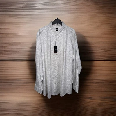 $138 MSRP Hugo Boss Liam Kent Button Up Long Sleeve White Shirt Size XXL - Image 1 of 4