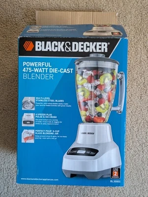 BATIDORA NEGRA y DECKER, 4 velocidades + pulso + trituradora de hielo Foto 1 de 2