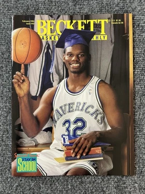 Beckett Basketball Card Magazine #43 February 1994 Stay In School Jamal Mashburn - Image 1 of 3