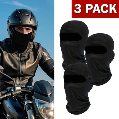 3 Pack Tactical Balaclava Thin Full Face Mask Lightweight Motorcycle Warmer Ski - Image 1 of 4