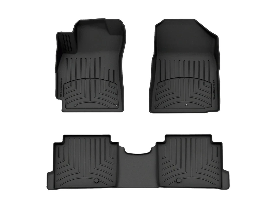WeatherTech FloorLiner HP for 2017-2020 Hyundai Elantra - 1st & 2nd Row, Black - Image 1 of 1