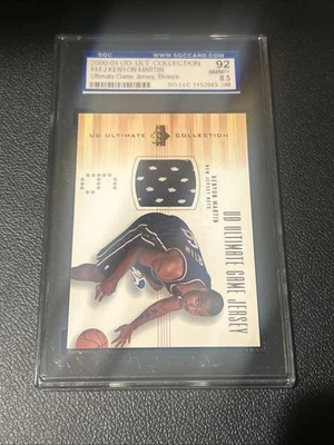 2000-01 UD Ultimate Collection Kenyon Martin #KMJ Game Jersey Silver SGC 8.5 RC - Image 1 of 2
