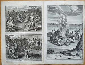 Florida Virginia Religion 2 Große Kupferstiche Picart - 1740 - Picture 1 of 3