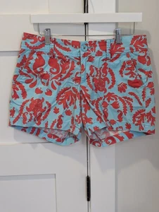 Lilly Pulitzer Shorely Blue Red Callahan Short Don't Be Shellfish Size 6 - Picture 1 of 9