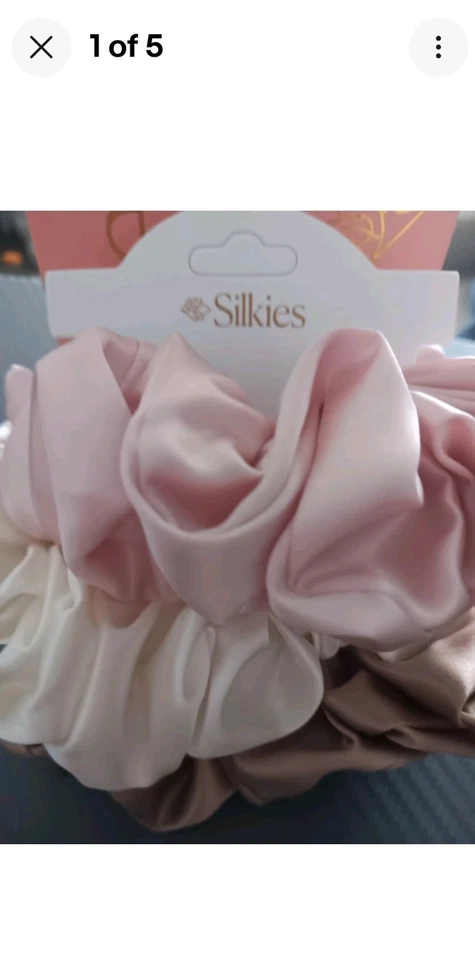3 x #Silkies Set 100% Pure #Mulberry #Silk Large Oversized #Scrunchies - Image 1 of 1
